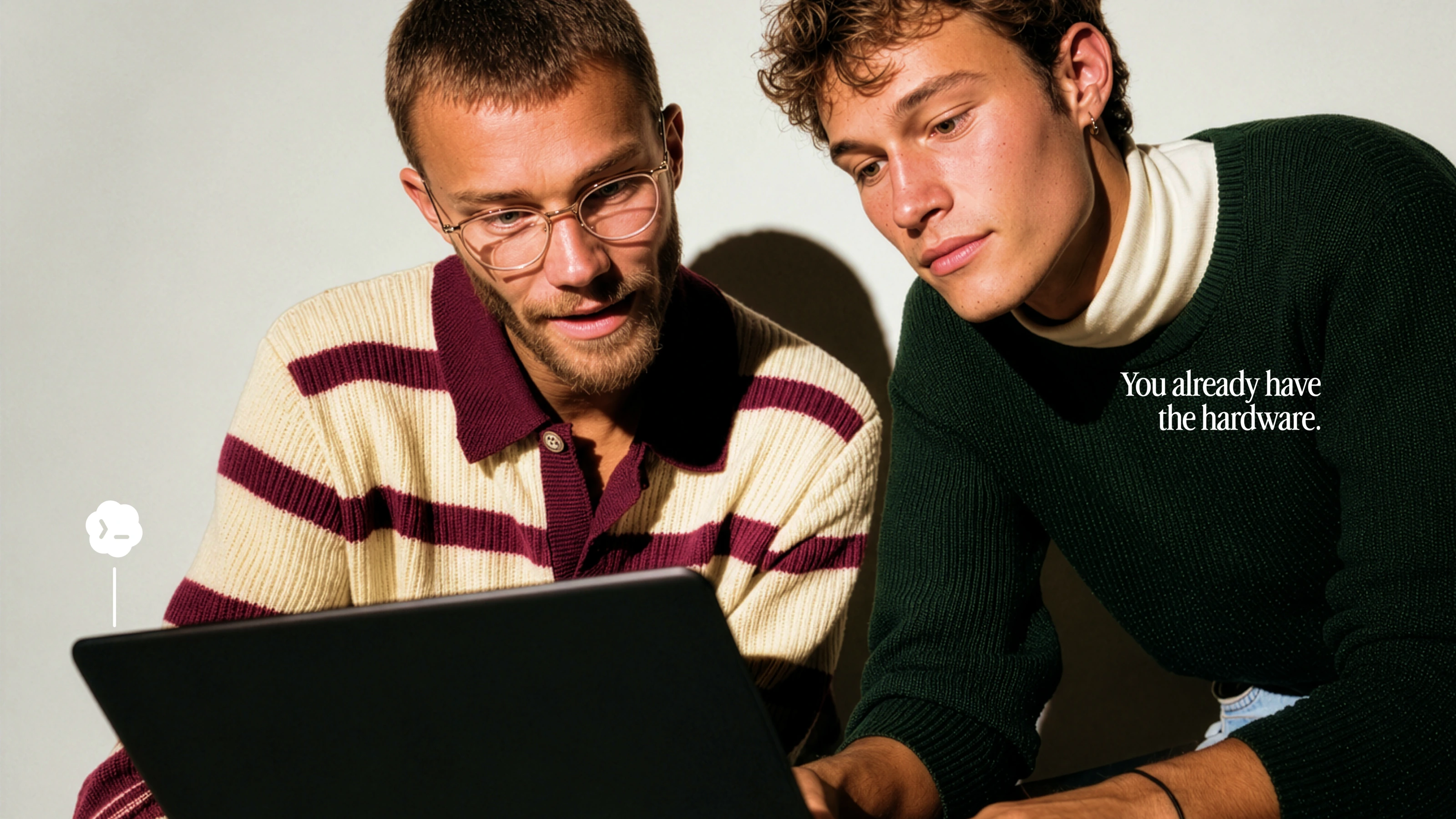 Two developers working on the same laptop. You already have the hardware.